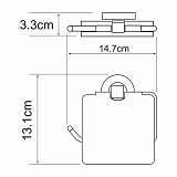 Держатель туалетной бумаги Wasserkraft Rhein K-6225