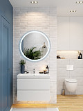 Зеркало LED 012 design 88x88 с подсветкой хол. тепл. cвет круглое