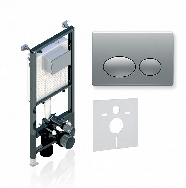 Инсталляция Alcora ST 1200 с клавишей   ROUND Matt Chrome