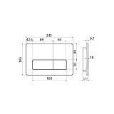 Клавиша смыва, универсальная, хром, Unifix, 041, IDDIS, UNI41CHi77