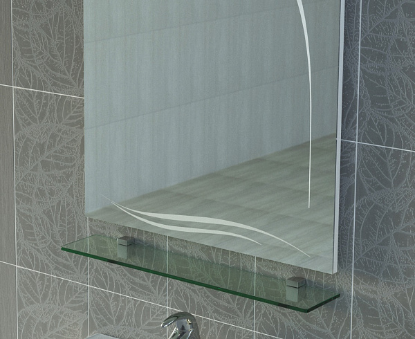 Стеклянная полка VIGO ПЛК-600х120х8