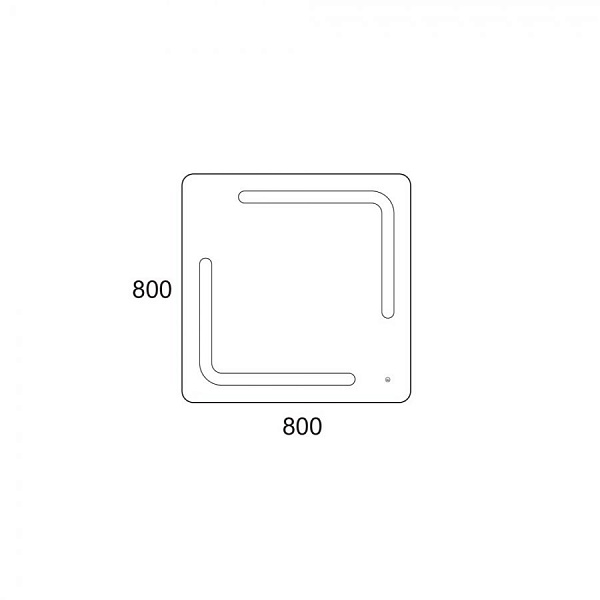 Зеркальная панель Otalia 80 с LED подсветкой и сенсором