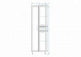 Шкаф-пенал "Концепт 54", 1 ящ.