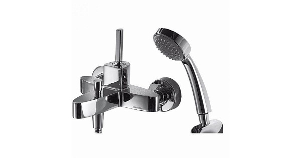 Смеситель для ванны с коротким изливом с аксессуарами Bravat Spring F679113C-B