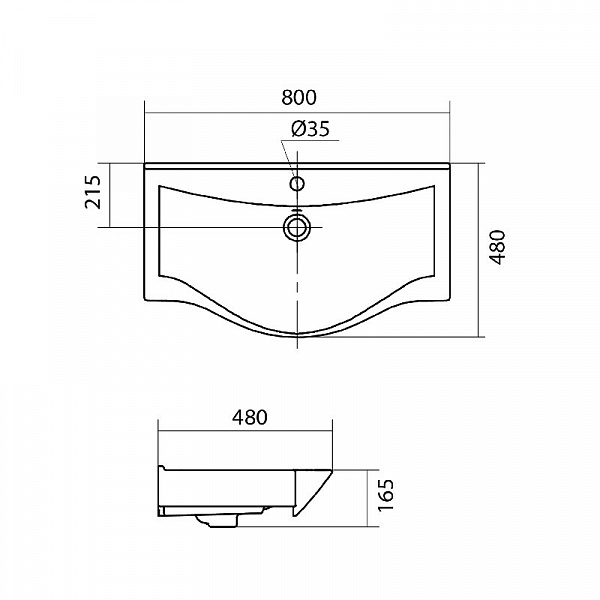 Полукруглая раковина Santek Беверли 80 1WH302422