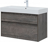 Тумба под раковину Aquanet Nova Lite 100 (SLIM SYNERGY) дуб рошелье, 2 ящика 00249941