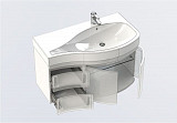 Тумба под раковину Aquanet Сопрано 95 R белый (2 дверцы 2 ящика) 00169633
