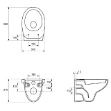 Комплект Cersanit Delfi c сиденьем и инсталляцией Vector + кнопка S-SET-DEL/Vec/TPL/En-Wh-w