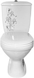 Унитаз-компакт Оскольская керамика Суперкомпакт Стандарт, декор цветы