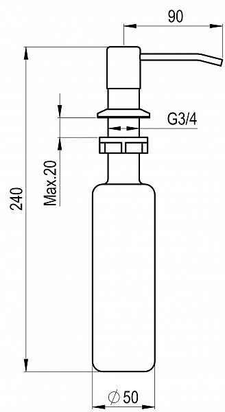 1403, АЛЮМИНИУМ, ДОЗАТОР КУХОННЫЙ Granula