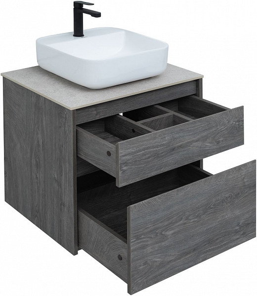 Тумба под раковину Aquanet Nova Lite 60 дуб рошелье (2 ящика) 00242577