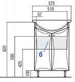 Тумба под раковину Акватон Джимми 52 см 1A068401DJ010