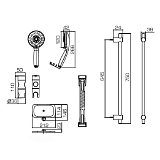 Душевой гарнитур Bravat Waterfall D154CP-2-RUS
