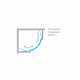 Душевое ограждение  "KOLLER POOL" Waterfall Line NF80 800x800x1850 не прозрачное Grape 6мм хром