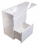 Тумба напольная Style line Даймонд 120  Люкс белая, под раковину, PLUS