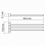 Держатель полотенец тройной Wasserkraft K-1633
