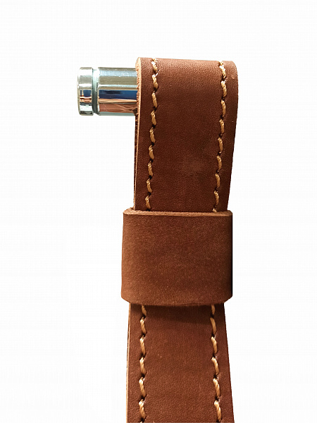 Зеркало Континент "Millenium Brown Led" D 650 на ремне из натуральной кожи коричневого цвета