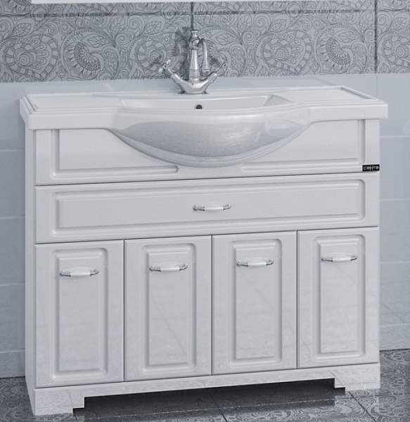 Тумба под раковину Монарх 105 на цоколе Санта 700127