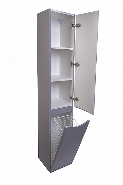 Колонна универсальная "Бергамо L" с корзиной, Люкс антискрейтч серый, PLUS