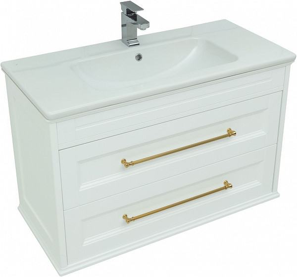 Тумба под раковину Aquanet Бостон 100 белый матовый 00243781