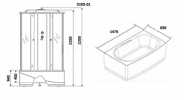 Душевая кабина Niagara Ultra  NG-3150-01