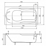 Акриловая ванна Besco Bona 140x70 WAB-140-PK