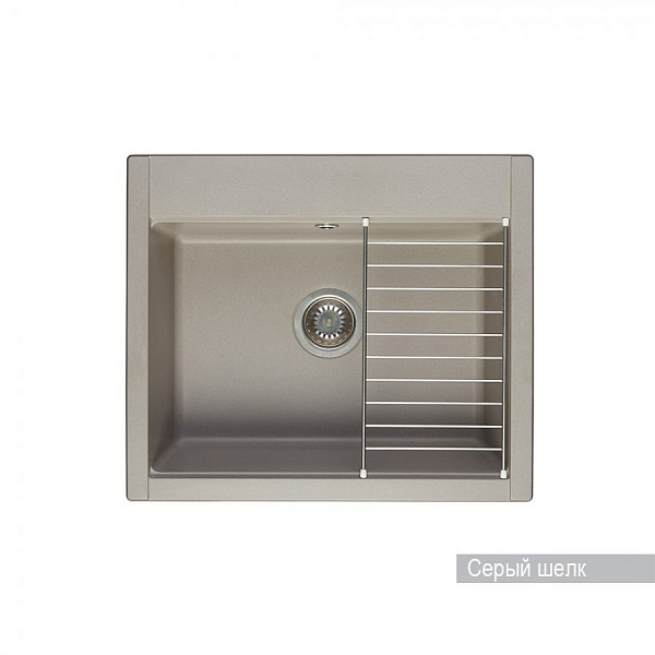 Мойка для кухни Aquaton Делия 60 прямоугольная серый шелк 1A715232LD250