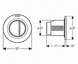 Клавиша смыва Geberit Type 10 116.042.21.1 хром глянец