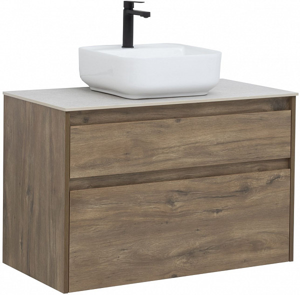 Тумба под раковину Aquanet Nova Lite 90 дуб рустикальный (2 ящика) 00249518