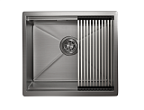 KS-5045U, СТАЛЬ САТИН, стальная кухонная мойка KITCHEN SPACE