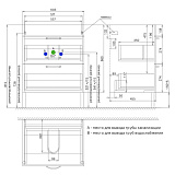 Тумба напольная, 60 см, белая, Oxford, IDDIS, OXF60W0i95