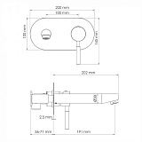 Встраиваемый смеситель для раковины Wassecraft Main 4130