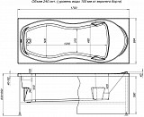 Акриловая ванна Aquanet Tessa NEW 170x70 (с каркасом) 00242925