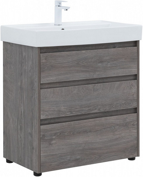Тумба под раковину Aquanet Nova Lite 75 дуб рошелье (3 ящика) 00302473