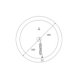 Зеркало с подсветкой круглое, 60 см, Esper, IDDIS, ESP600Ri98