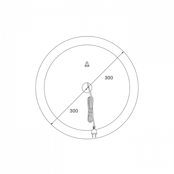 Зеркало с подсветкой круглое, 60 см, Esper, IDDIS, ESP600Ri98