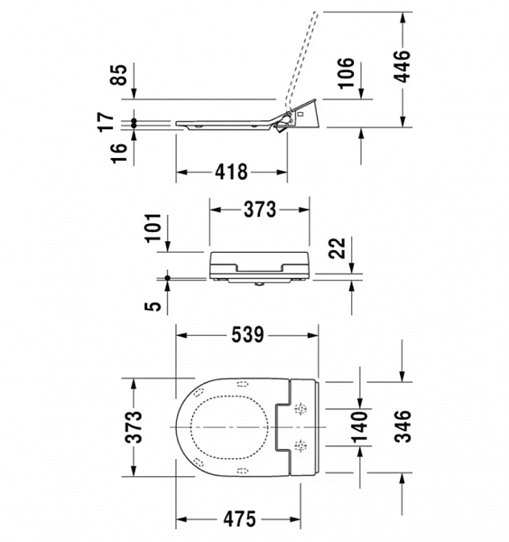 Унитаз Duravit ME by Starck 2528590000 подвесной