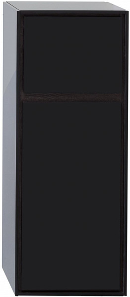 Пенал малый Aquanet Милан 35 черный глянец 00306376