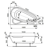 Акриловая ванна Vagnerplast Selena 160x105 левая VPBA163SEL3LX-04