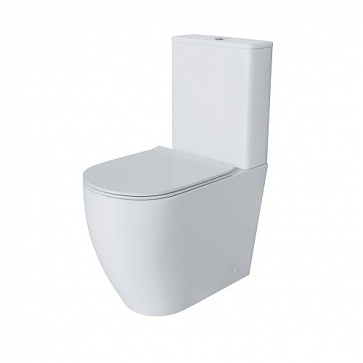 Унитаз Style GR-4473S (655*365*920) напольный БЕЗОБОДКОВЫЙ с ВЫСОКОЙ ЧАШЕЙ 48 см, 2 места