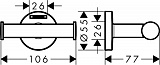 Крючок двойной Hansgrohe Logis Universal 41725000