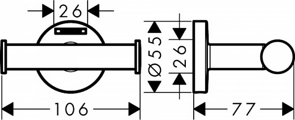 Крючок двойной Hansgrohe Logis Universal 41725000