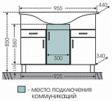 Тумба под раковину Дублин 97 Санта 223013