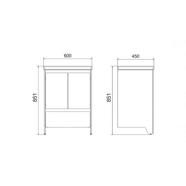 Тумба напольная Klaufs 60.2D tnKLA.60.2D.1Y-616.216
