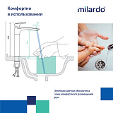 Смеситель для умывальника, белый матовый, Rora, Milardo, RORWT01M01