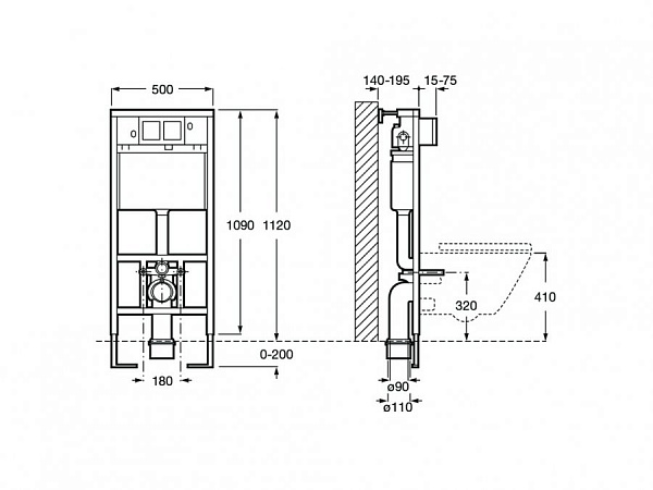 Система инсталляции Roca Duplo WC 890090020