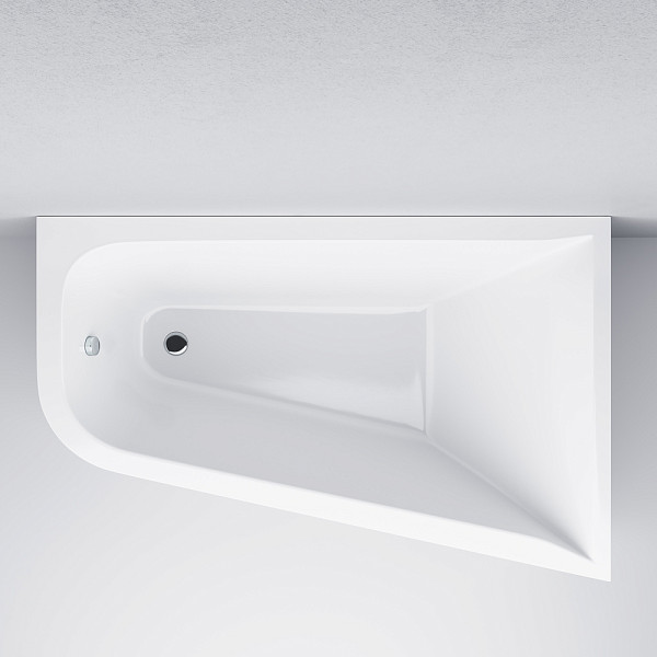 W72A-160R100W-A2 Ванна акриловая spirit  ассиметричная 160x100, без слива/перелива, правосторонняя