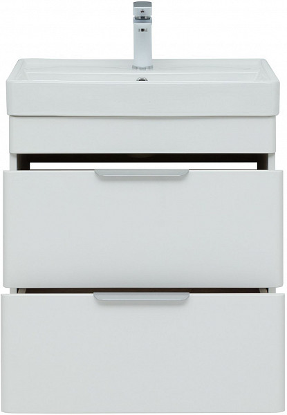 Тумба под раковину Aquanet Ирис new 60 белый глянец (2 ящика) 00310144