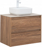 Тумба под раковину Aquanet Nova Lite 75 дуб шоколадный (2 ящика) 00287880