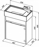 Тумба под раковину Aquanet Лидс 50 белый 00239741